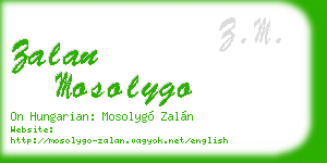 zalan mosolygo business card